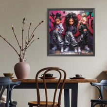 Load image into Gallery viewer, Diamond Painting - Full Round - Black Hip Hop Girl (40*40CM)
