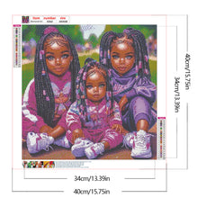 Load image into Gallery viewer, Diamond Painting - Full Round - black hip hop girl (40*40CM)
