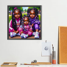 Load image into Gallery viewer, Diamond Painting - Full Round - black hip hop girl (40*40CM)
