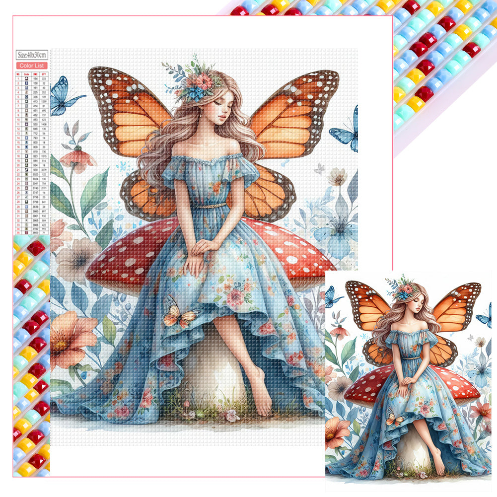 Diamond Painting - Full Square - Butterfly fairy (30*40CM)