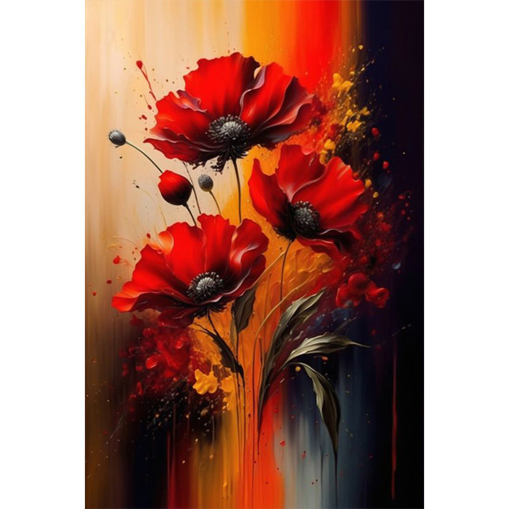 Diamond Painting - Full Round - Poppy Flowers (40*60CM)