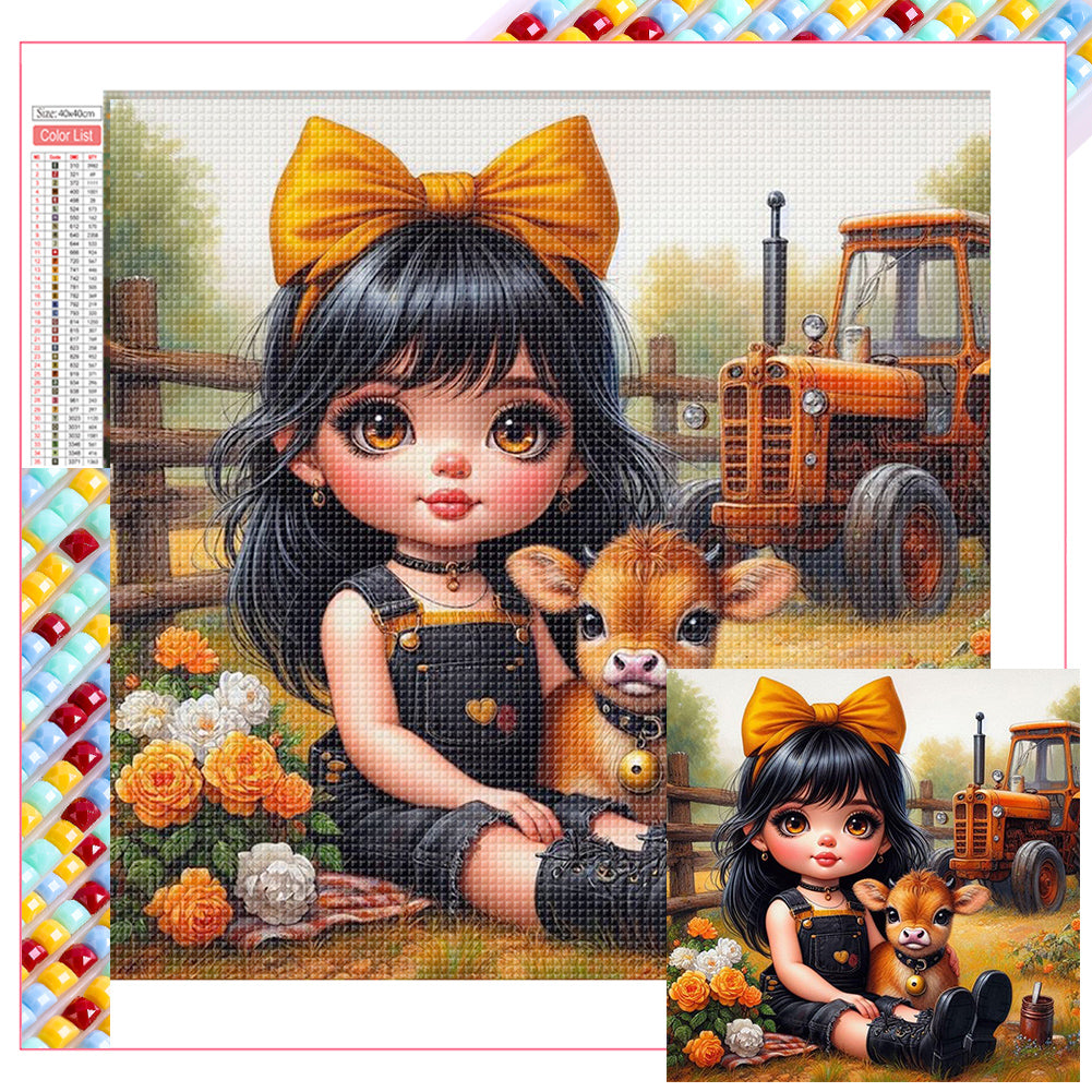 Diamond Painting - Full Square - Little girl (40*40CM)