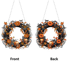 Load image into Gallery viewer, Halloween Pumpkin 5D DIY Diamond Painting Wreath Pendant for Garden Window Decor
