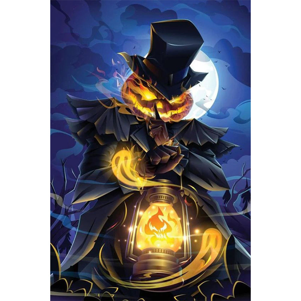 Diamond Painting - Full Round - Halloween Pumpkin Man (40*60CM)
