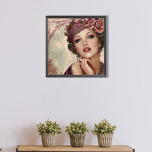 Load image into Gallery viewer, AB Diamond Painting - Full Round - Elegant girl (40*40CM)
