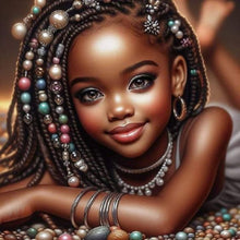 Load image into Gallery viewer, Diamond Painting - Full Round - Girl and beads (30*30CM)
