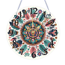 Load image into Gallery viewer, Acrylic Special Shaped Mandala 5D Diamond Painting Hanging Clock Art Craft
