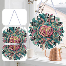 Load image into Gallery viewer, Acrylic Special Shaped Rose 5D Diamond Painting Hanging Clock Art Craft
