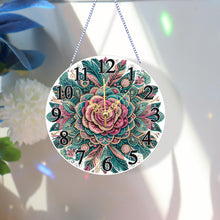 Load image into Gallery viewer, Acrylic Special Shaped Rose 5D Diamond Painting Hanging Clock Art Craft
