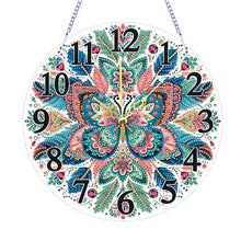 Load image into Gallery viewer, Acrylic Special Shaped Butterfly 5D Diamond Painting Hanging Clock Art Craft
