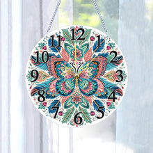 Load image into Gallery viewer, Acrylic Special Shaped Butterfly 5D Diamond Painting Hanging Clock Art Craft
