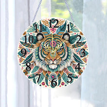 Load image into Gallery viewer, Acrylic Special Shaped Tiger 5D Diamond Painting Hanging Clock Art Craft
