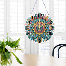 Load image into Gallery viewer, Acrylic Special Shaped Sunflower 5D Diamond Painting Hanging Clock Art Craft
