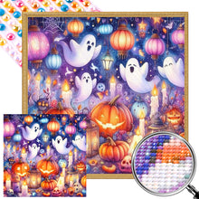 Load image into Gallery viewer, AB Diamond Painting - Full Round - Halloween ghost lantern show (40*40CM)
