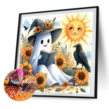 Load image into Gallery viewer, AB Diamond Painting - Full Round - Halloween ghost and black crow (40*40CM)
