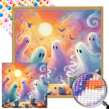 Load image into Gallery viewer, AB Diamond Painting - Full Round - Halloween ghost tea party (40*40CM)
