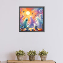 Load image into Gallery viewer, AB Diamond Painting - Full Round - Halloween ghost tea party (40*40CM)
