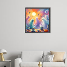 Load image into Gallery viewer, AB Diamond Painting - Full Round - Halloween ghost tea party (40*40CM)
