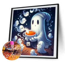 Load image into Gallery viewer, AB Diamond Painting - Full Round - Halloween ghosts line up for tea (40*40CM)
