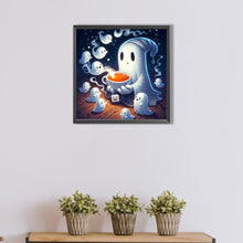 Load image into Gallery viewer, AB Diamond Painting - Full Round - Halloween ghosts line up for tea (40*40CM)
