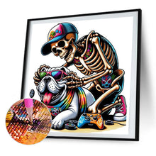 Load image into Gallery viewer, AB Diamond Painting - Full Round - Halloween skull and dog (40*40CM)
