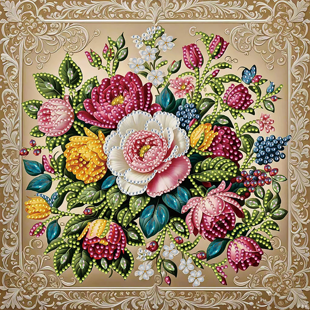 Diamond Painting - Partial Special Shaped - Bouquet (30*30CM)
