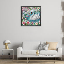 Load image into Gallery viewer, Diamond Painting - Partial Special Shaped - White swan (40*40CM)
