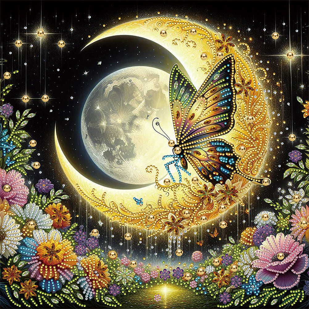 Diamond Painting - Partial Special Shaped - Butterfly (40*40CM)