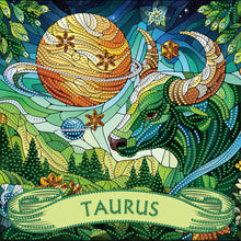 Load image into Gallery viewer, Diamond Painting - Partial Special Shaped - Zodiac Taurus (30*30CM)
