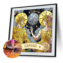 Load image into Gallery viewer, Diamond Painting - Partial Special Shaped - Zodiac Gemini (30*30CM)
