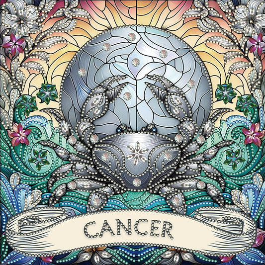 Diamond Painting - Partial Special Shaped - Zodiac Cancer (30*30CM)