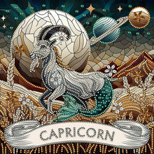 Load image into Gallery viewer, Diamond Painting - Partial Special Shaped - Zodiac Capricorn (30*30CM)
