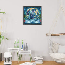 Load image into Gallery viewer, Diamond Painting - Partial Special Shaped - Zodiac Aquarius (30*30CM)
