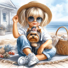 Load image into Gallery viewer, Diamond Painting - Full Round - Beach girl (30*30CM)
