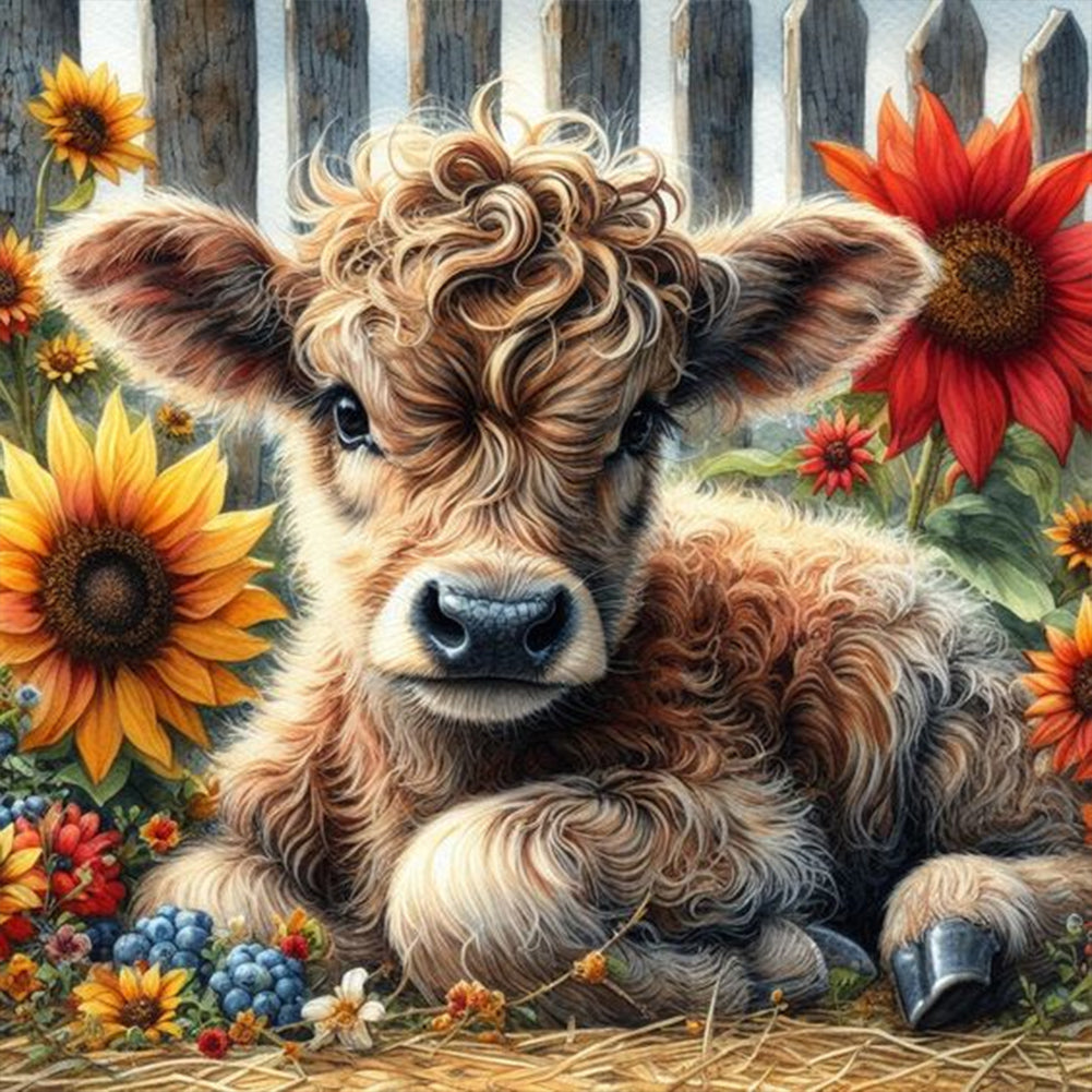 Diamond Painting - Full Round - Highland Cattle (30*30CM)