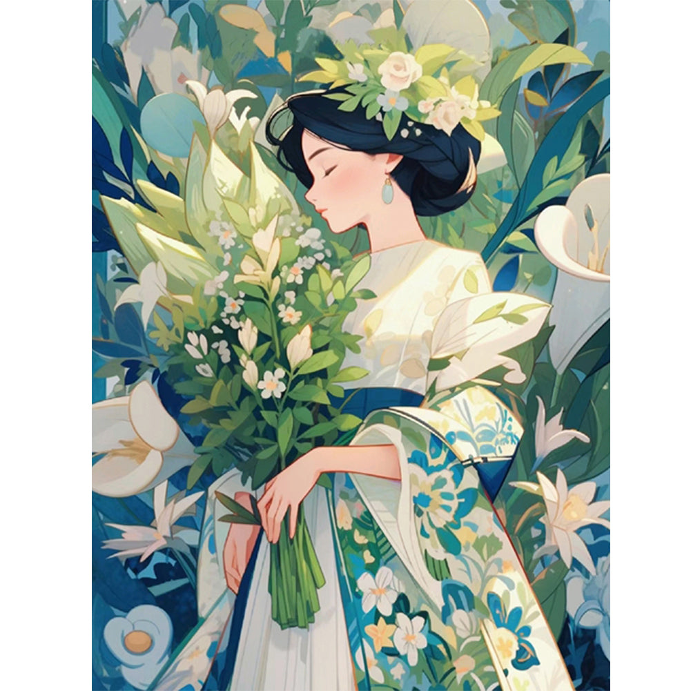 Diamond Painting - Full Round - Bouquet Girl (30*40CM)
