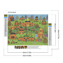 Load image into Gallery viewer, Diamond Painting - Full Round - Halloween Pumpkin Town (50*40CM)
