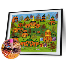 Load image into Gallery viewer, Diamond Painting - Full Round - Halloween Pumpkin Town (50*40CM)
