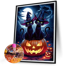 Load image into Gallery viewer, Diamond Painting - Full Round - Halloween Pumpkin Black Cat (30*40CM)
