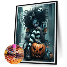 Load image into Gallery viewer, Diamond Painting - Full Round - Halloween Skull Girl (30*40CM)
