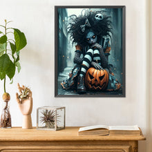 Load image into Gallery viewer, Diamond Painting - Full Round - Halloween Skull Girl (30*40CM)
