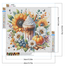 Load image into Gallery viewer, Diamond Painting - Full Round - Coffee and Autumn Pumpkin (40*40CM)

