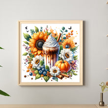 Load image into Gallery viewer, Diamond Painting - Full Round - Coffee and Autumn Pumpkin (40*40CM)
