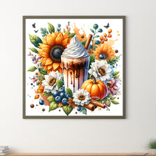 Load image into Gallery viewer, Diamond Painting - Full Round - Coffee and Autumn Pumpkin (40*40CM)

