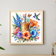 Load image into Gallery viewer, Diamond Painting - Full Round - Coffee and Flowers and Birds (40*40CM)
