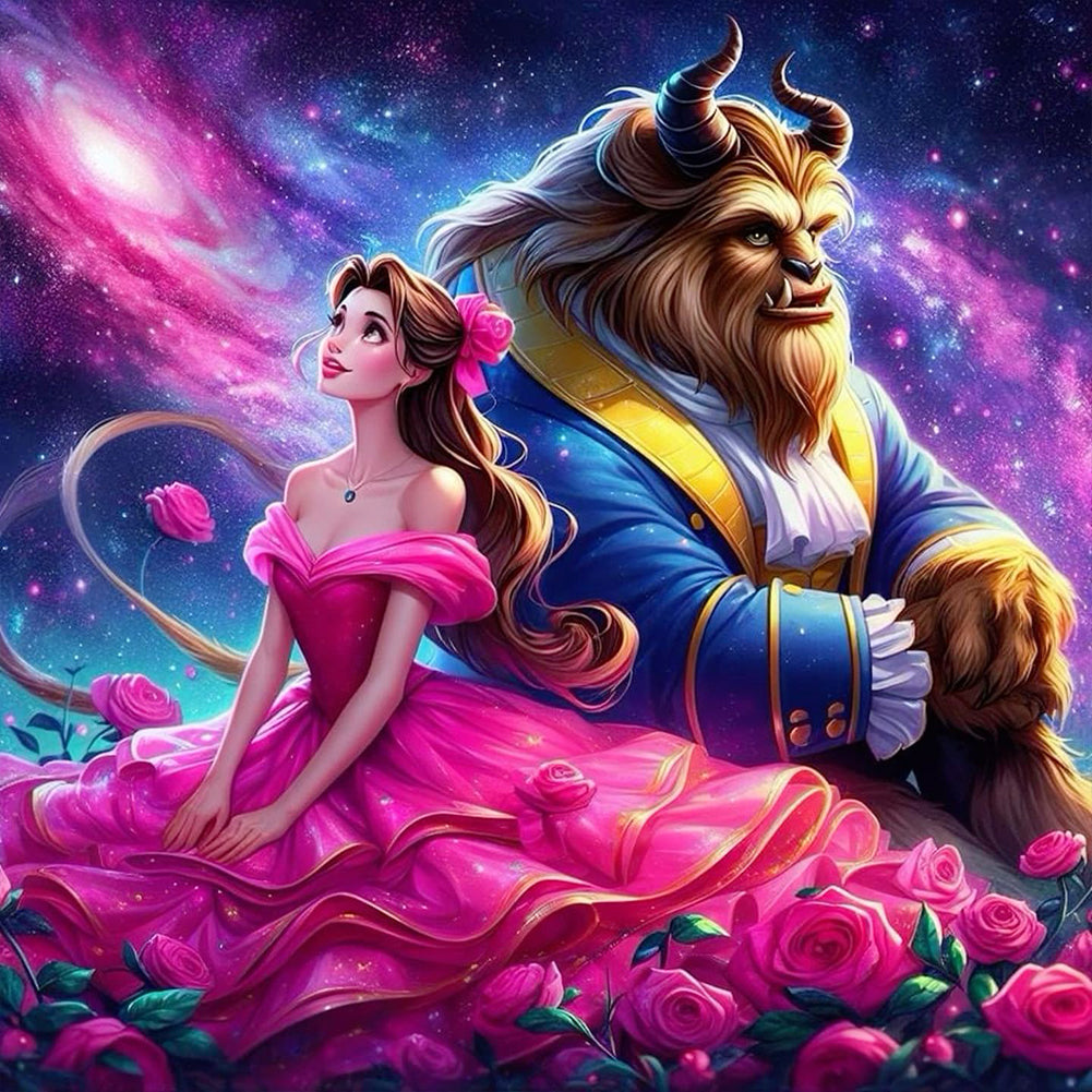 Diamond Painting - Full Round - Beauty and the beast (40*40CM)