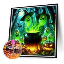Load image into Gallery viewer, Diamond Painting - Full Round - Halloween green ghost (40*40CM)
