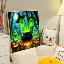 Load image into Gallery viewer, Diamond Painting - Full Round - Halloween green ghost (40*40CM)
