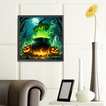 Load image into Gallery viewer, Diamond Painting - Full Round - Halloween green ghost (40*40CM)
