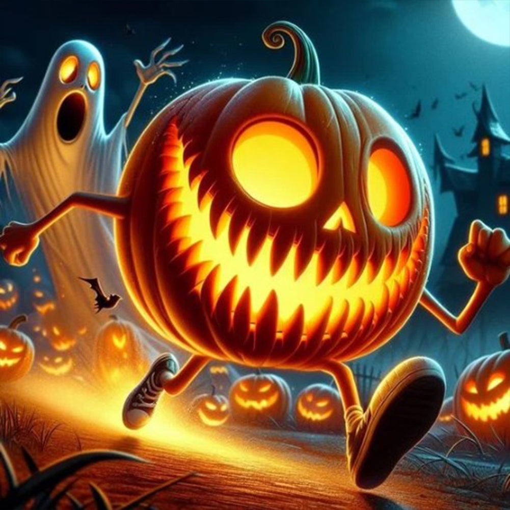 Diamond Painting - Full Round - Halloween escape pumpkin (40*40CM)